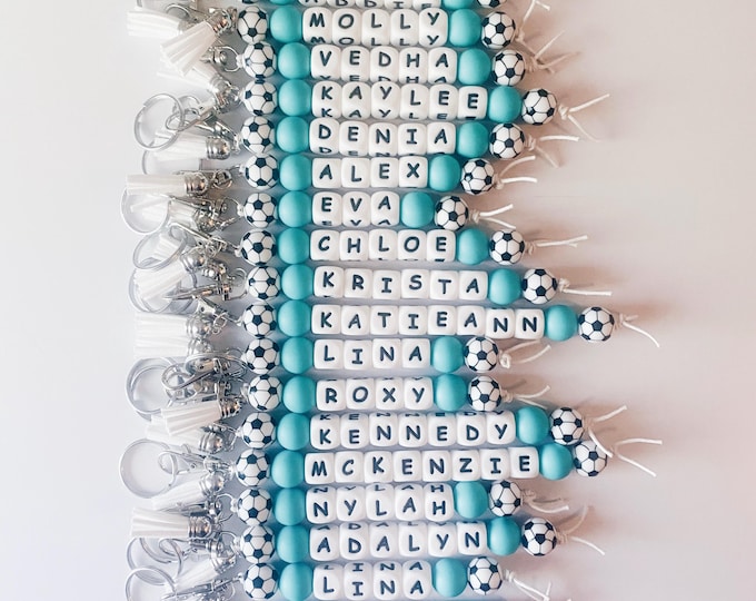 Personalized Sport Team Keychain: Bulk Team Gift Custom Name Sport Keychains