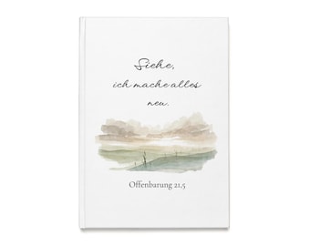 Christian Notebook | Hope | Revelation 21:5 | Journal | Behold, I make all things new | Bible Verse Gift | Faith Diary for Women