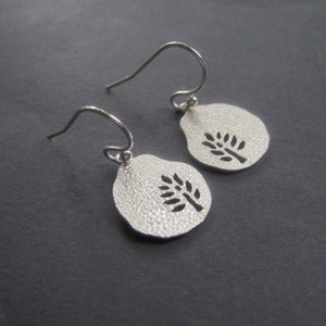 Sterling Silver Tree Earrings  - Sterling Silver Minimal Earrings - Sterling Silver Modern Earrings - Silver Nature Earrings
