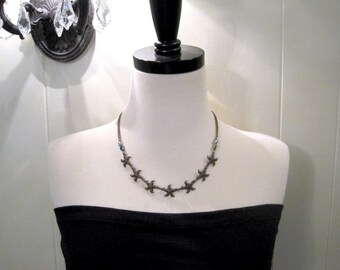 Collar estrella de mar - náutica - latón collar de estrella de mar - verano collar - estrella de mar
