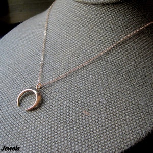 Gold Moon Necklace - Gold Half Moon Necklace -  Gold Crescent Necklace - Modern Gold Necklace - Astronomy Gift - Minimalist Necklace