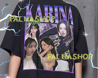 Aespa Karina レトロ 90 年代 ブートレッグ T シャツ - Aespa
