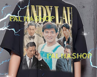 【真贋不明・シミあり】アンディ・ラウ サイン入りTシャツ アンディ・ラウ シャツ、アンディ・ラウ Tシャツ、アンディ・ラウ