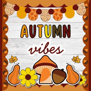 Fall Bulletin Board Kit: Autumn Classroom Decor (Digital Download)
