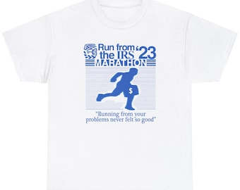 Shirt run from the IRS, shirt belastingfraude, T-shirt belastingontduiking, out of pockethumor, shirt cursed, pumpcover, memeshirt, gen Z-shirt
