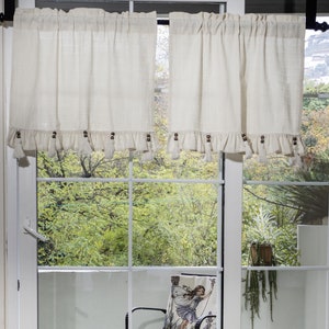 Cotton Ruffle Curtain For Living Room, Ruffle Curtain For Bedroom, Bedroom Curtain, Cafe Curtain, Farhhouse Curtain, Housewarming Gift