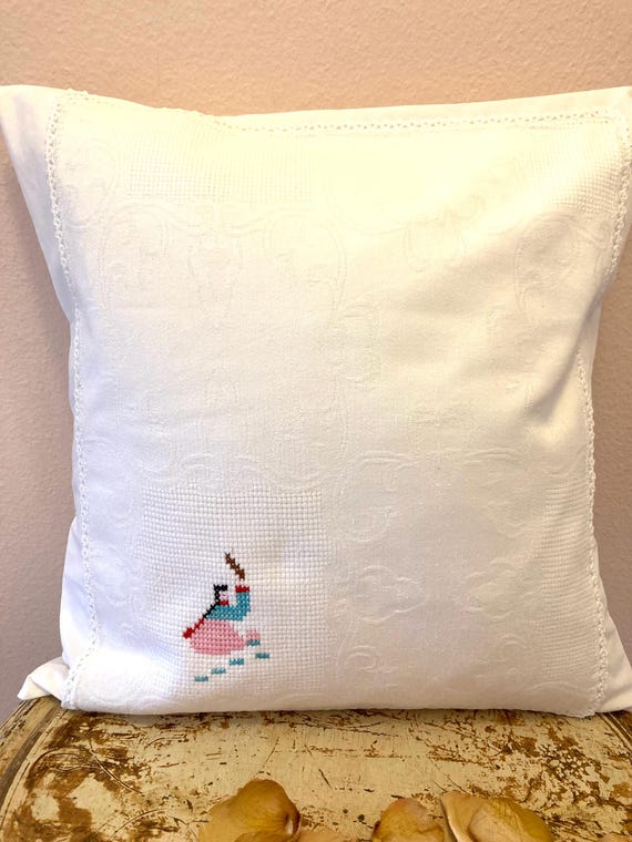 Genuine Handmade Korean Hand-embroidered Handkerchief Pillow Cover
