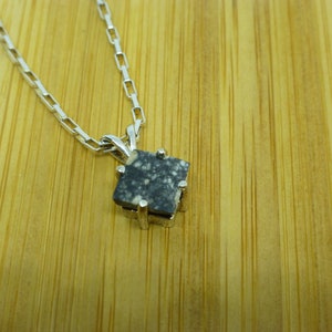 Mond Meteorit Anhänger: Arabische Halbinsel 007, Sterling Silber Schmuck