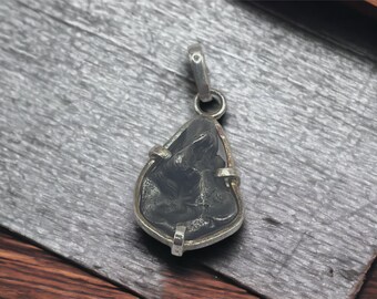 Sikhote-Alin Iron Meteorite Sterling Silver  Pendant Meteorite Jewelry / space rocks/ meteor jewelry  6th anniversary gift