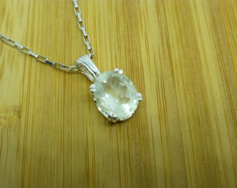 Ciondolo in argento sterling con vetro del deserto libico: collana con meteorite sfaccettato