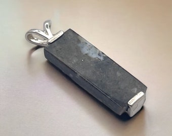 Genuine Lunar Meteorite Pendant: Sterling Silver Moon Rock Jewelry