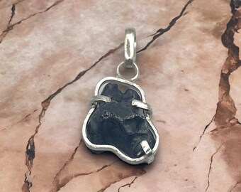 Sikhote-Alin Iron Meteorite Sterling Silver Pendant: Space Jewelry