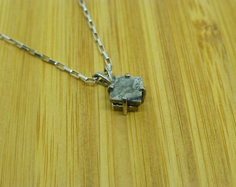 Ciondolo in autentico meteorite lunare: gioielli in argento sterling con pietra lunare