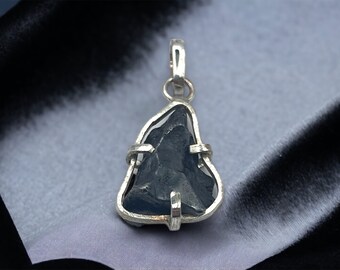Sikhote-Alin Iron Meteorite Pendant: Sterling Silver Space Jewelry