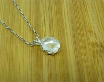 Ciondolo in argento sterling con vetro del deserto libico: collana con meteorite sfaccettato