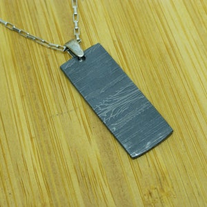 Gibeon Iron Meteorite Damascus Silver Pendant Meteorite Jewelry / space rocks/ meteor jewelry  6th anniversary gift