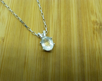 Ciondolo in argento sterling con vetro del deserto libico: collana con meteorite sfaccettato