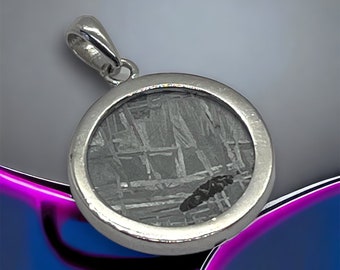 Gibeon Meteorite Sterling Silver Pendant: Space Jewelry Gift