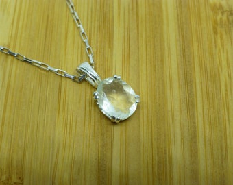 Ciondolo in argento sterling con vetro del deserto libico: collana di meteoriti