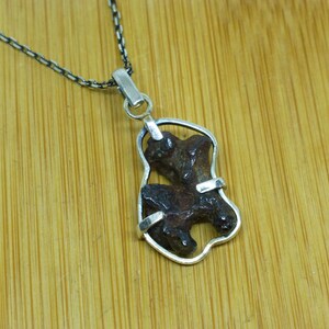 Zilveren Sericho Pallasiet Meteoriethanger: Zeldzame Ruimtesieraden