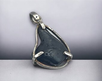 Sikhote-Alin Iron Meteorite Pendant: Sterling Silver Space Jewelry