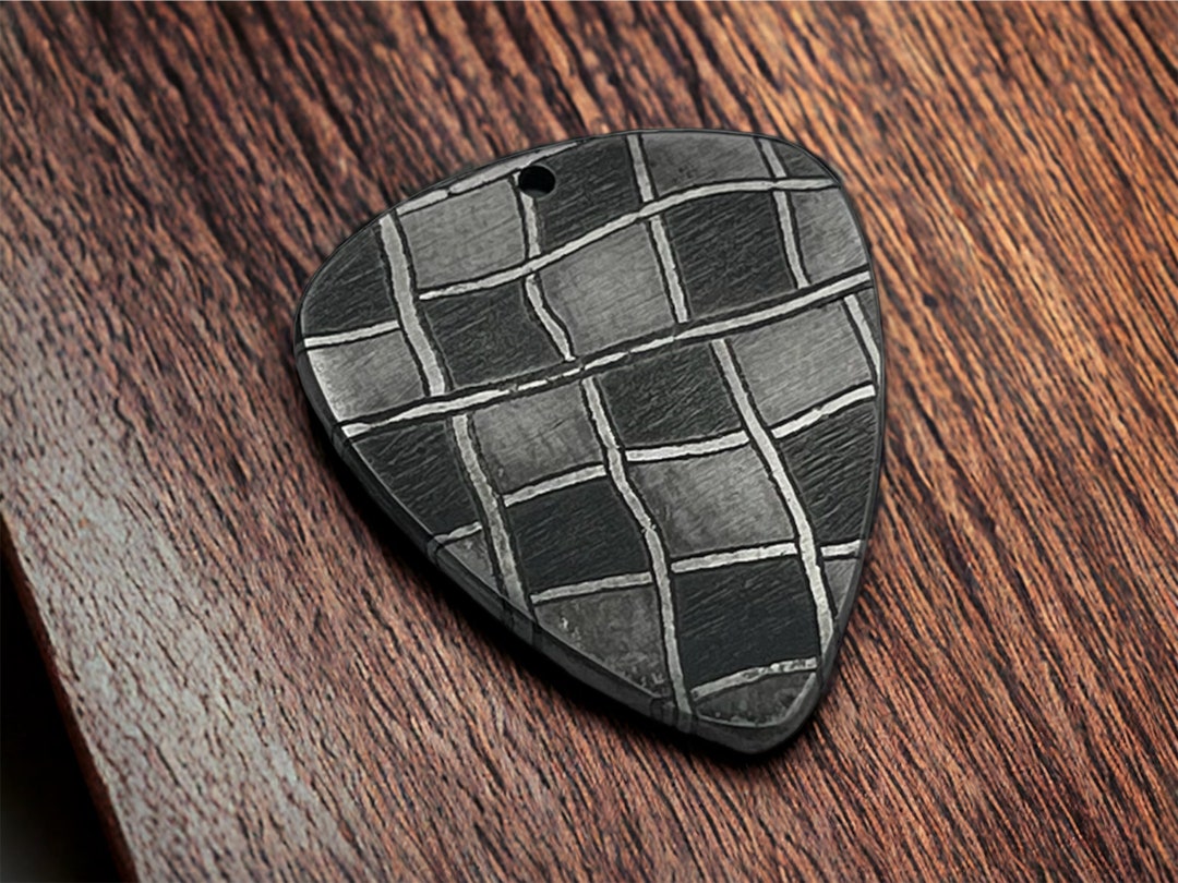Gibeon Iron Meteorite Damascus Guitar Pick Meteorite Jewelry / Etsy