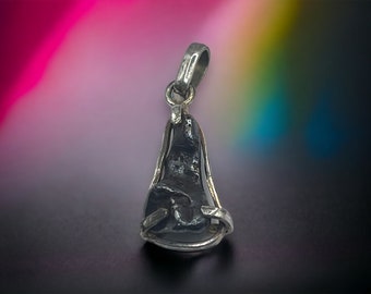Sikhote-Alin Iron Meteorite Pendant: Sterling Silver Space Jewelry