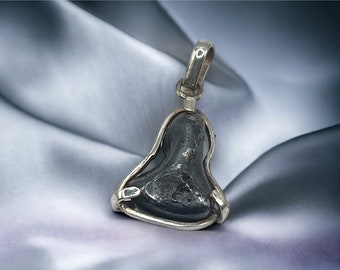 Sikhote-Alin Iron Meteorite Pendant: Sterling Silver Space Jewelry