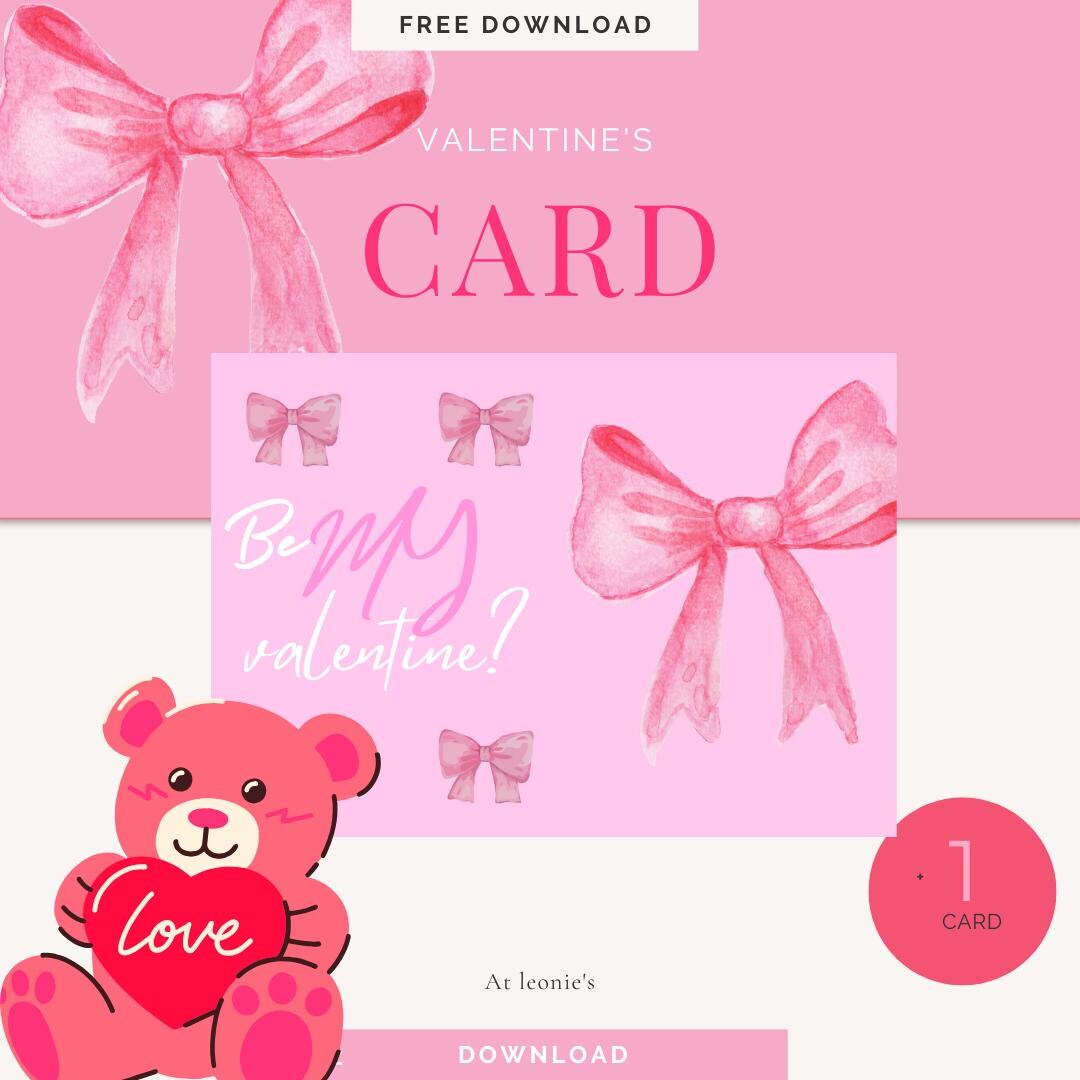 Printable Valentine’s Day Card | Digital Love Card for Him & Her ...
