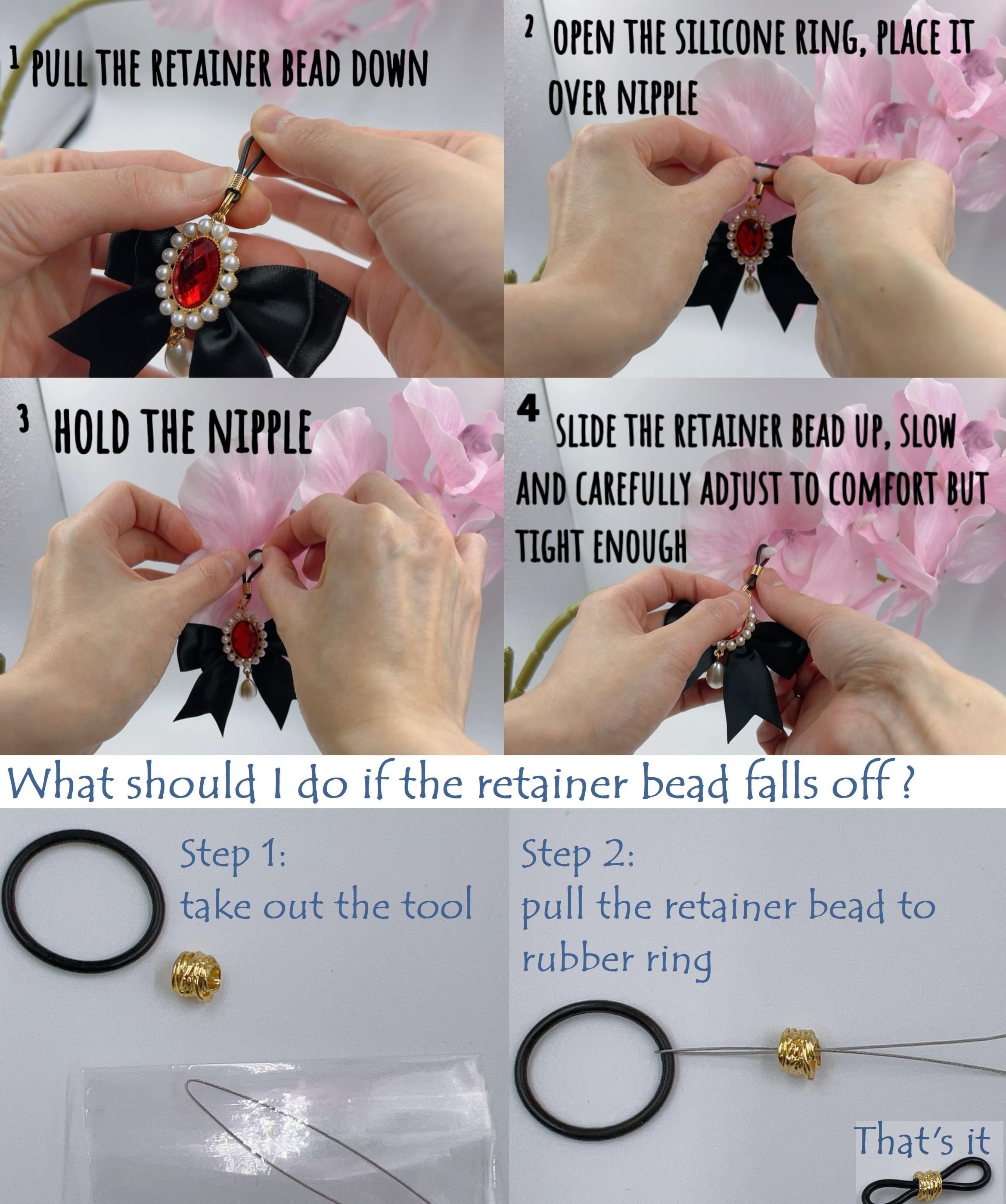 DIY Nipple Noose| Adjustable Nipple Clamps| Nipple Jewelry, Sensual Gift,  Bdsm Clamps, Nipple Torture, Bdsm Clamps, Silicone Noose