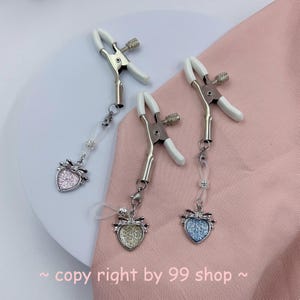 2 in 1 Nipple clamps with pendant| Nipple jewellery body clip nipple rings dangles nooses intimate body accessory non piercing nipple clamps