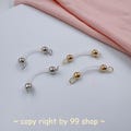 Pair of Fake Nipple Piercings| non piercing nipple jewelry, Adjustable Nipple Nooses for Daily Wear| Fake Barbells Stainless steel/ CCB bead