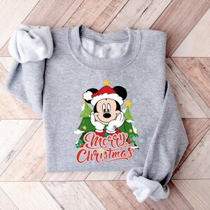 Disney Christmas Sweatshirt, Mickey & Friends Family Matching Holiday Shirt, Perfect Xmas Gift for Disney Fans,Christmas Trip 2024 Shirt