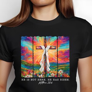 He is Not Here, He Has Risen Shirt, Christian Easter Tee, Jesus Christ Shirt, Faith Shirt, Easter Gift, Christian Gift
