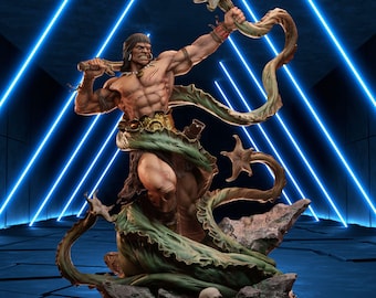 Conan the Barbarian Fanart STL Statue | 1/6 Scale Jungle Diorama (3D Print File)