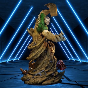 Sandman Fanart STL Statue | 1/6 Scale Sand Tornado Diorama (3D Print File)