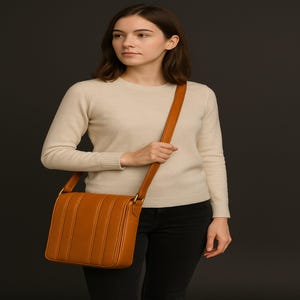 Cartera de piel de becerro suave hecha a mano / Cartera de cuero de estilo minimalista y almacenamiento organizado