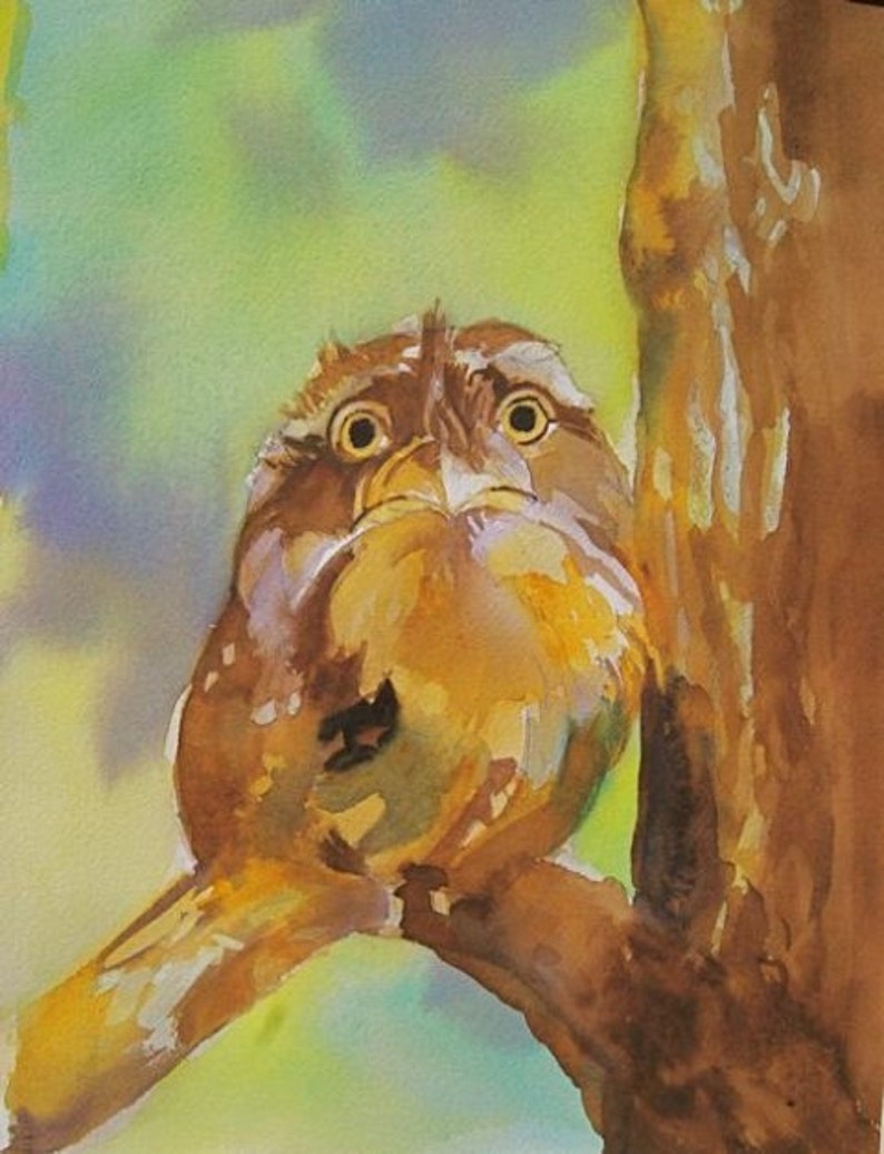 Baby Owl print image 1