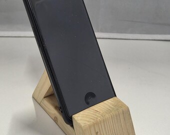 Chunky Pine Phone Stand | Triangle Holder | Handmade