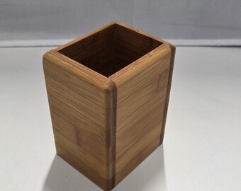 Ash Pen Pot | Autumn Gold | Handmade Recycled Wood