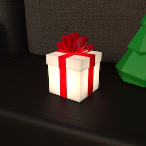 Lamp STL 3D Print File v.9, Christmas Gift Box | Digital Download for 3D Printing