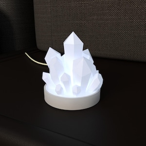 Lamp STL 3D Print File v.12, Digital Download for 3D Printing | Modern and Unique Home Crystal Decor for Desk and Table