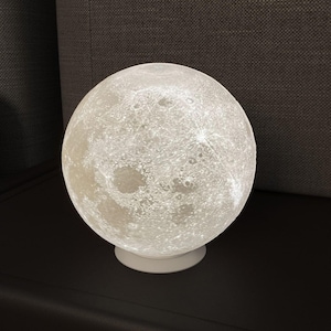 Lamp 3D Print STL File v.11, Digital Download for 3D Printing | Moon Home Decor for Table and Desk