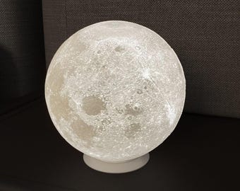 3D gedruckte Mondlampe STL Datei: Home Decor (Digitaler Download)
