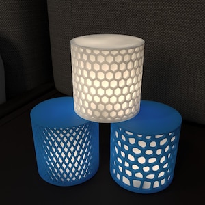 Lamp STL 3D Print File v.13, Digital Download for 3D Printing | Modern and Unique Home Decor for Desk and Table for LED Tea Light