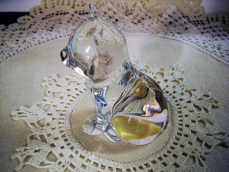 Download Vintage Princess House Lead Crystal Glass Cat Figurine Germany Art Collectibles Glass Sculptures Figurines Mukena Id