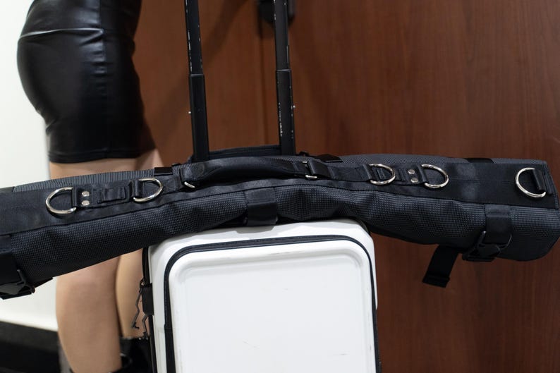 BDSM & Kink Toy Storage Implement Rollup Bag Maroon Red, Luxury Fleece