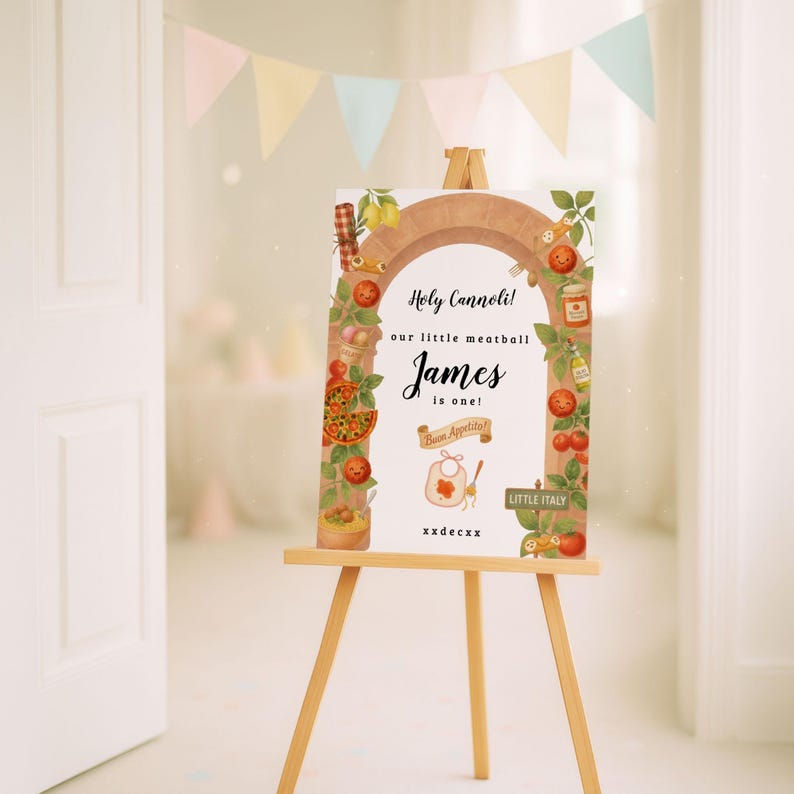 Holy Cannoli Welcome Sign, Italian Party Decor, Custom Printable ...