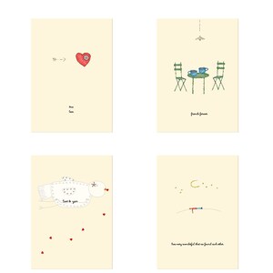 box of 12 tiny cards of love and friendship image 3