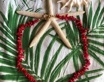collana corallo bambu'